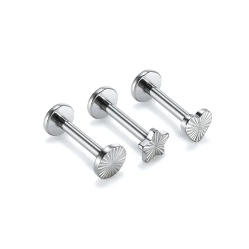925 internal thread faceted flat-bottom stud